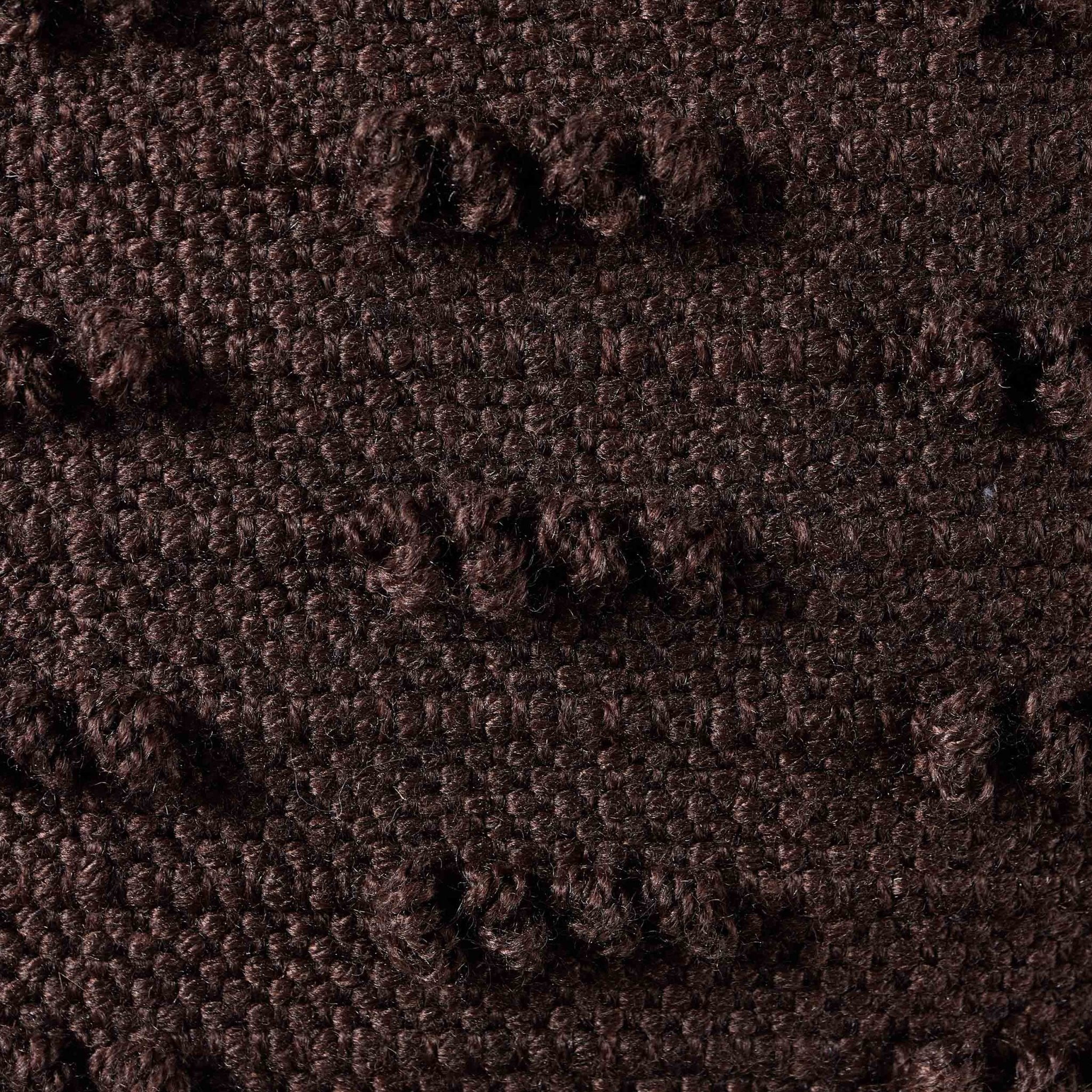 Dusklia - Handwoven Tufted Cushion Cover - Chocolate