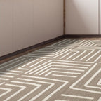 Dusklia - Hanna Flatweave Geo Contrast Indoor/ Outdoor Rug - 120x170cm - Natural