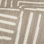 Dusklia - Hanna Flatweave Geo Contrast Indoor/ Outdoor Rug - 120x170cm - Natural