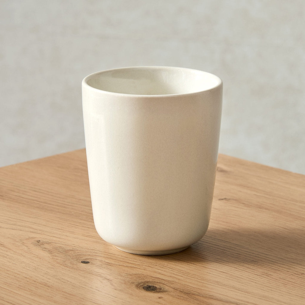 Dusklia - Hans Set of 2 Reactive Glaze Handleless Coffee Mugs - Latte