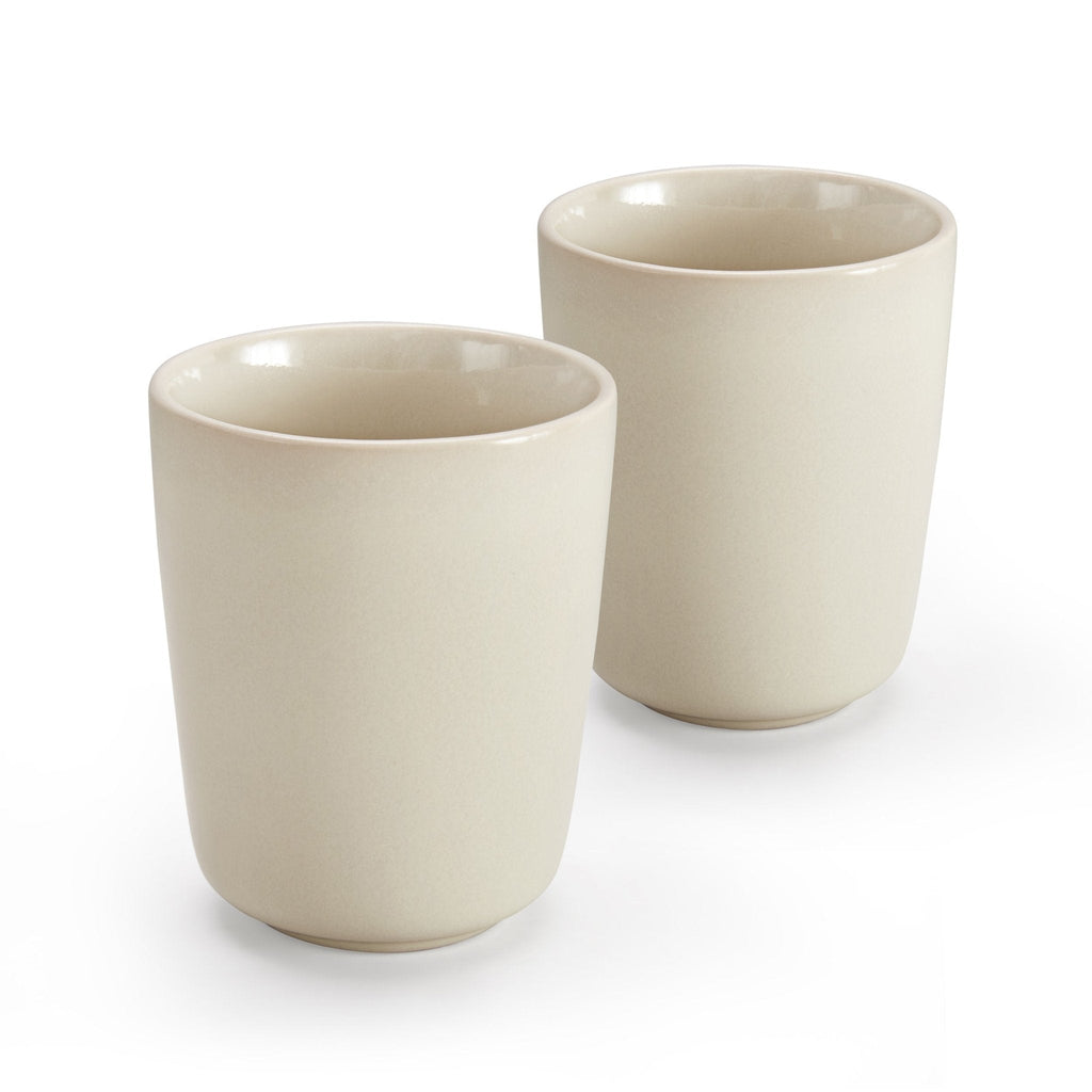 Dusklia - Hans Set of 2 Reactive Glaze Handleless Coffee Mugs - Latte