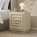 Dusklia - Harlow 2 Drawer Bedside Table - Cream