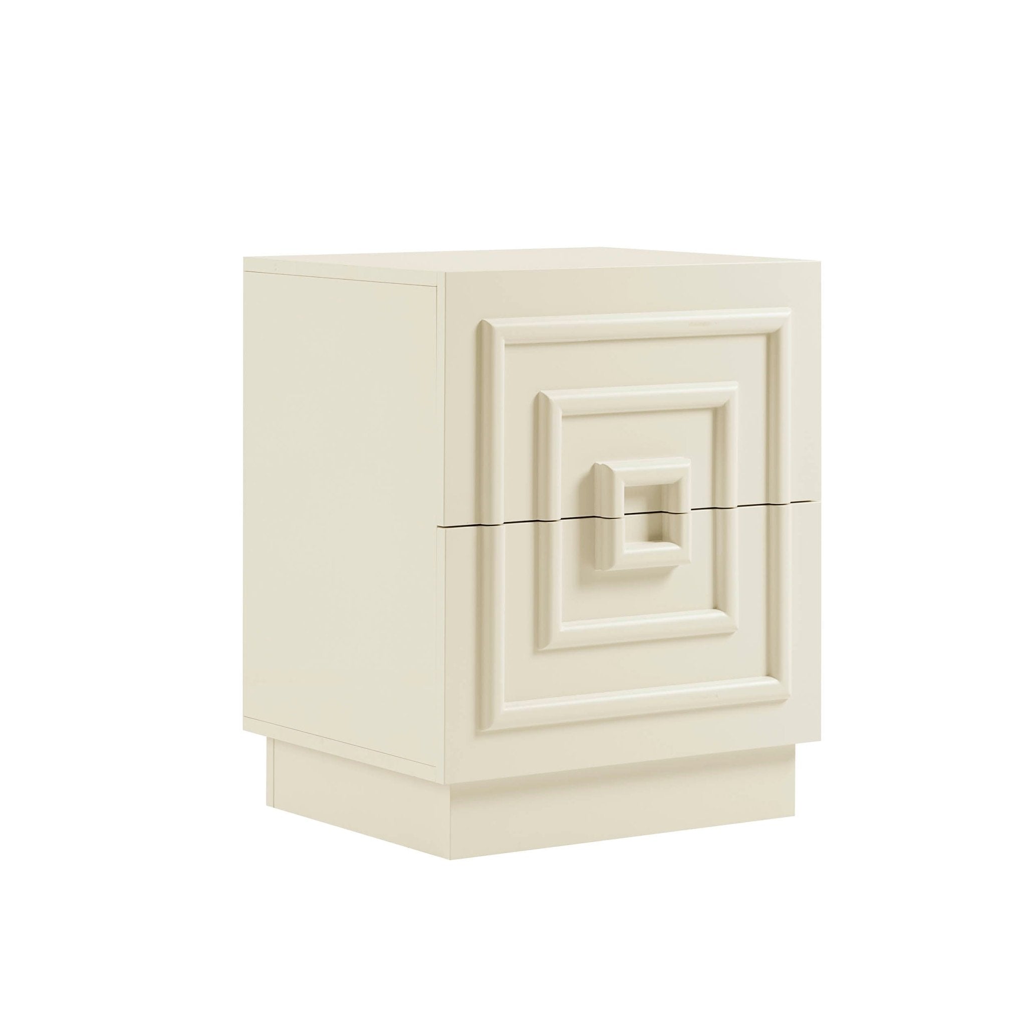 Dusklia - Harlow 2 Drawer Bedside Table - Cream