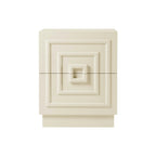 Dusklia - Harlow 2 Drawer Bedside Table - Cream