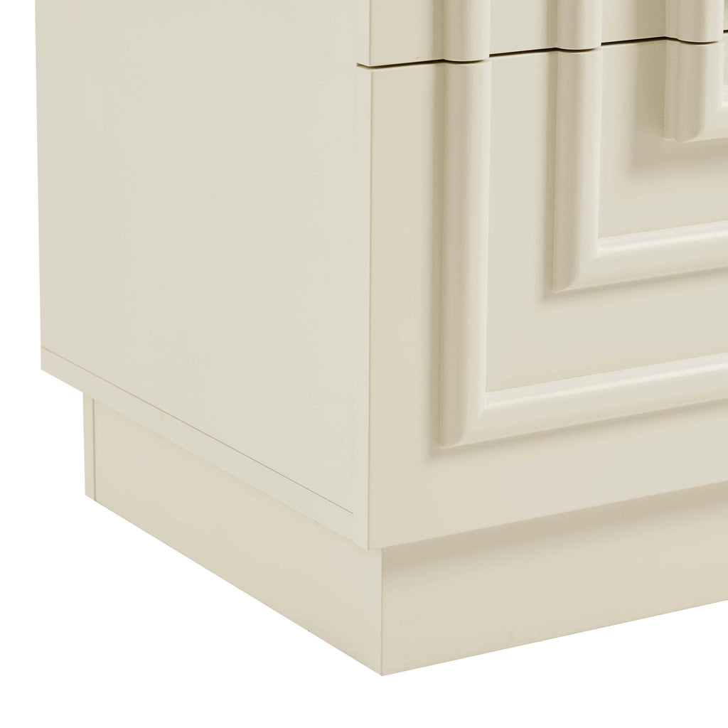 Dusklia - Harlow 2 Drawer Bedside Table - Cream