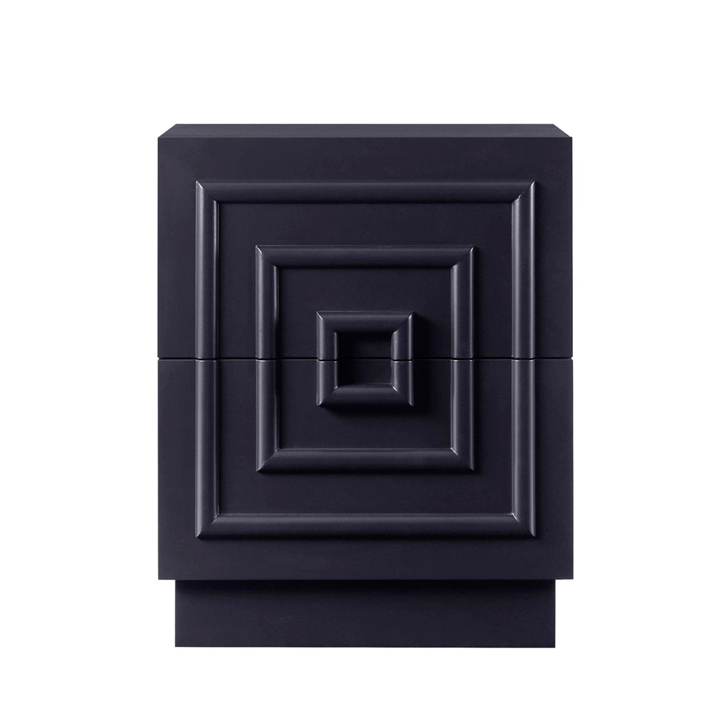 Dusklia - Harlow 2 Drawer Bedside Table - Midnight