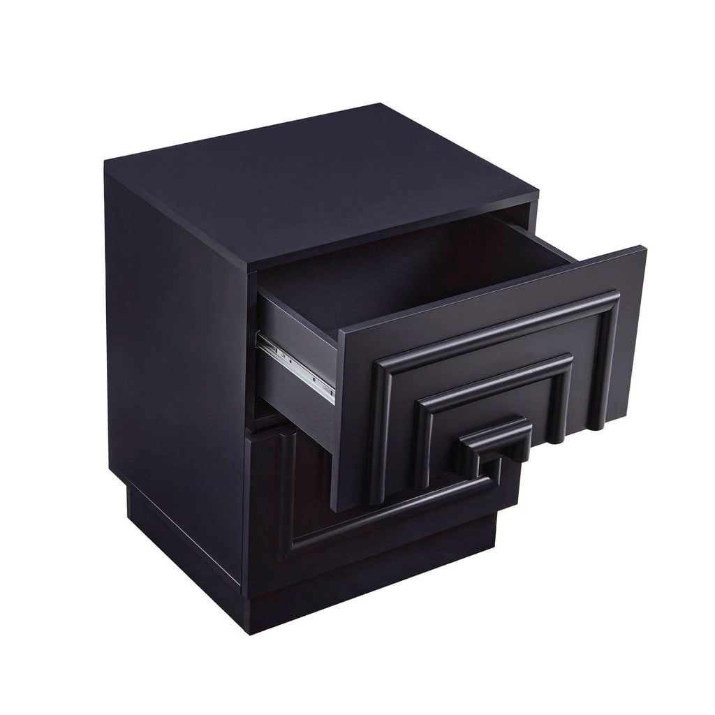 Dusklia - Harlow 2 Drawer Bedside Table - Midnight