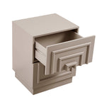 Dusklia - Harlow 2 Drawer Bedside Table - Taupe