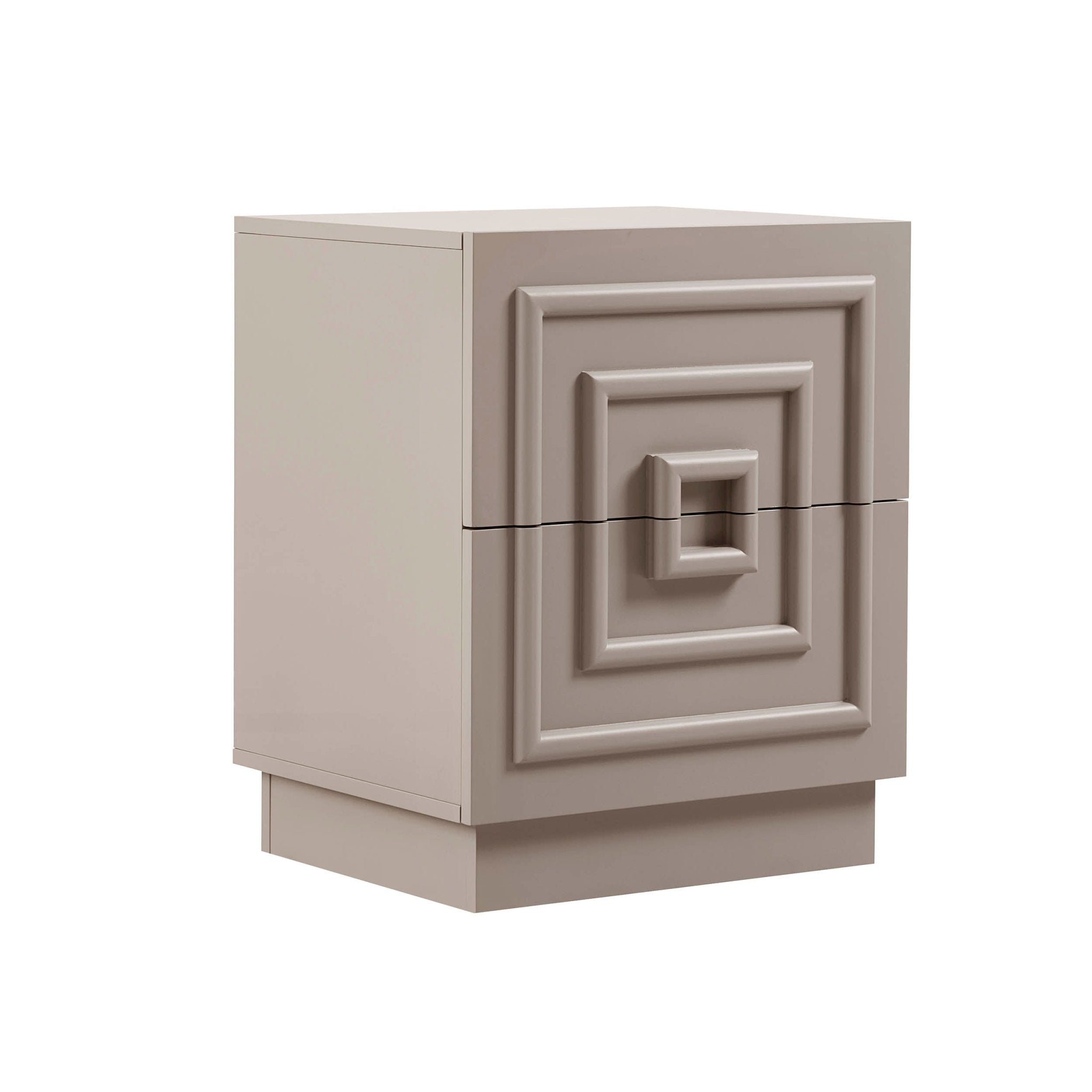 Dusklia - Harlow 2 Drawer Bedside Table - Taupe