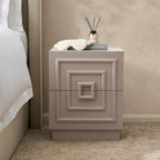 Dusklia - Harlow 2 Drawer Bedside Table - Taupe