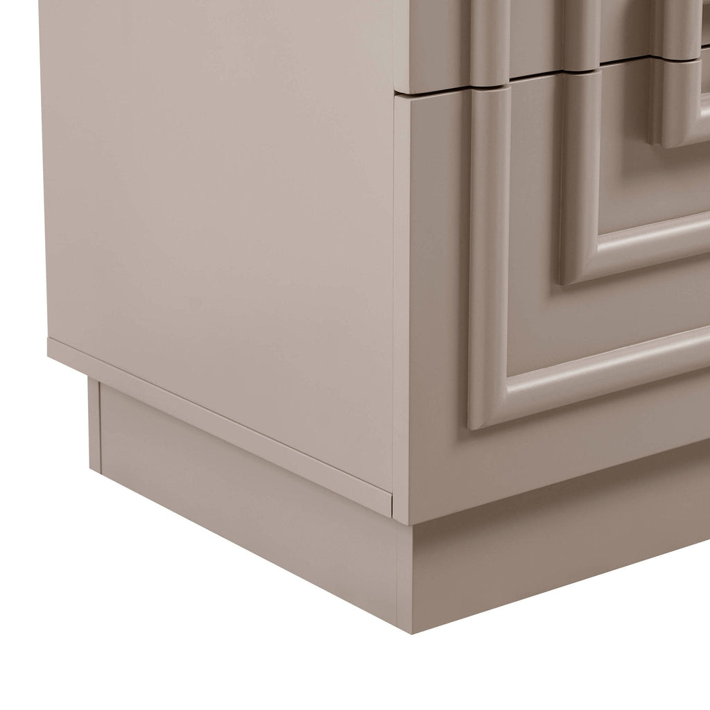 Dusklia - Harlow 2 Drawer Bedside Table - Taupe