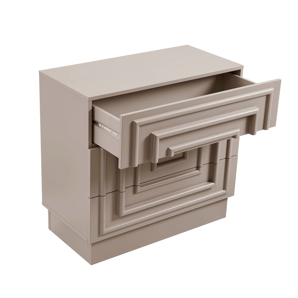 Dusklia - Harlow 3 Drawer Chest - Taupe