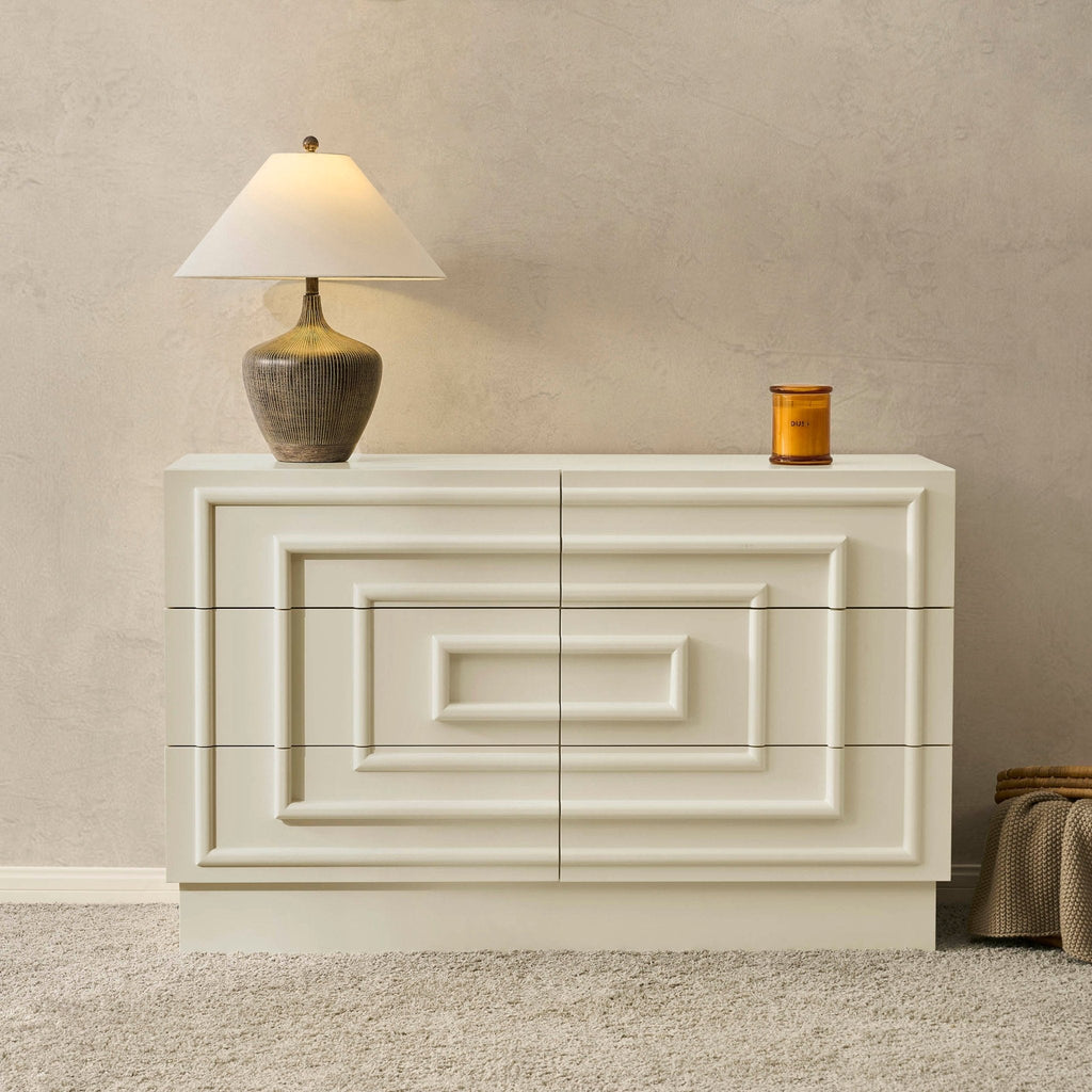 Dusklia - Harlow 6 Drawer Chest - Cream