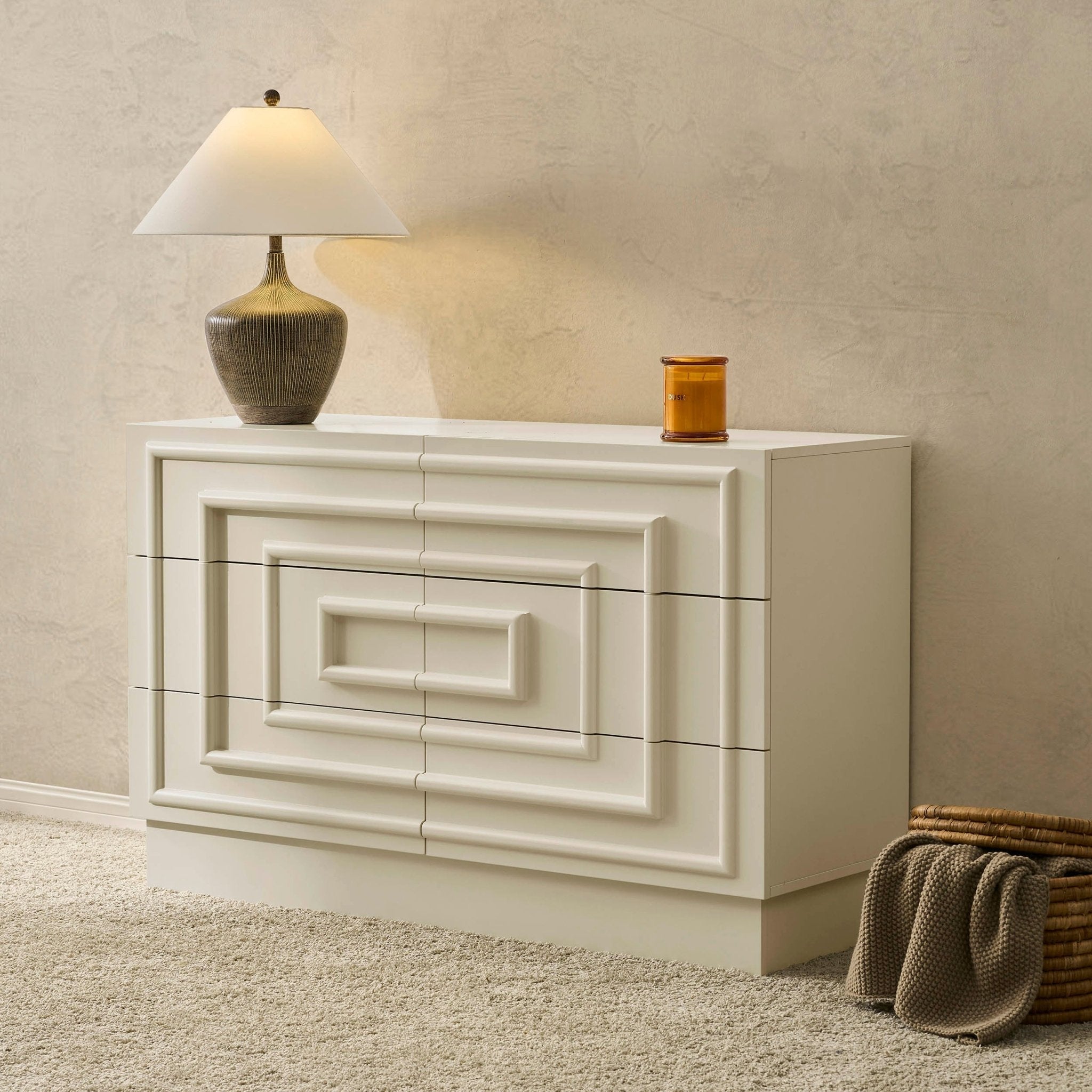 Dusklia - Harlow 6 Drawer Chest - Cream