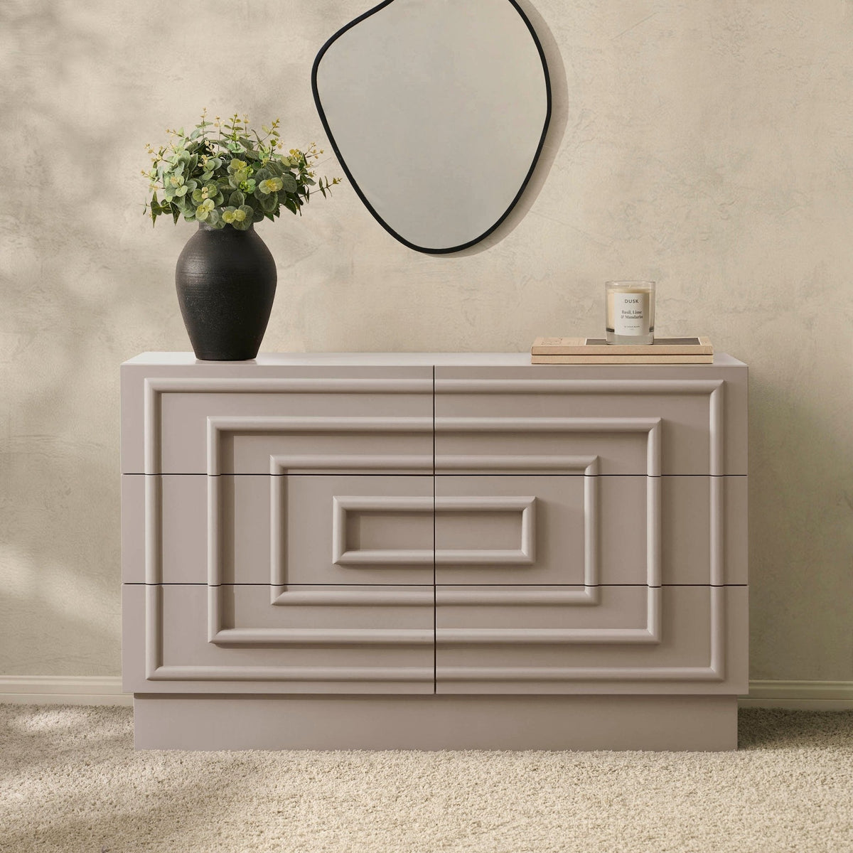 Dusklia - Harlow 6 Drawer Chest - Taupe