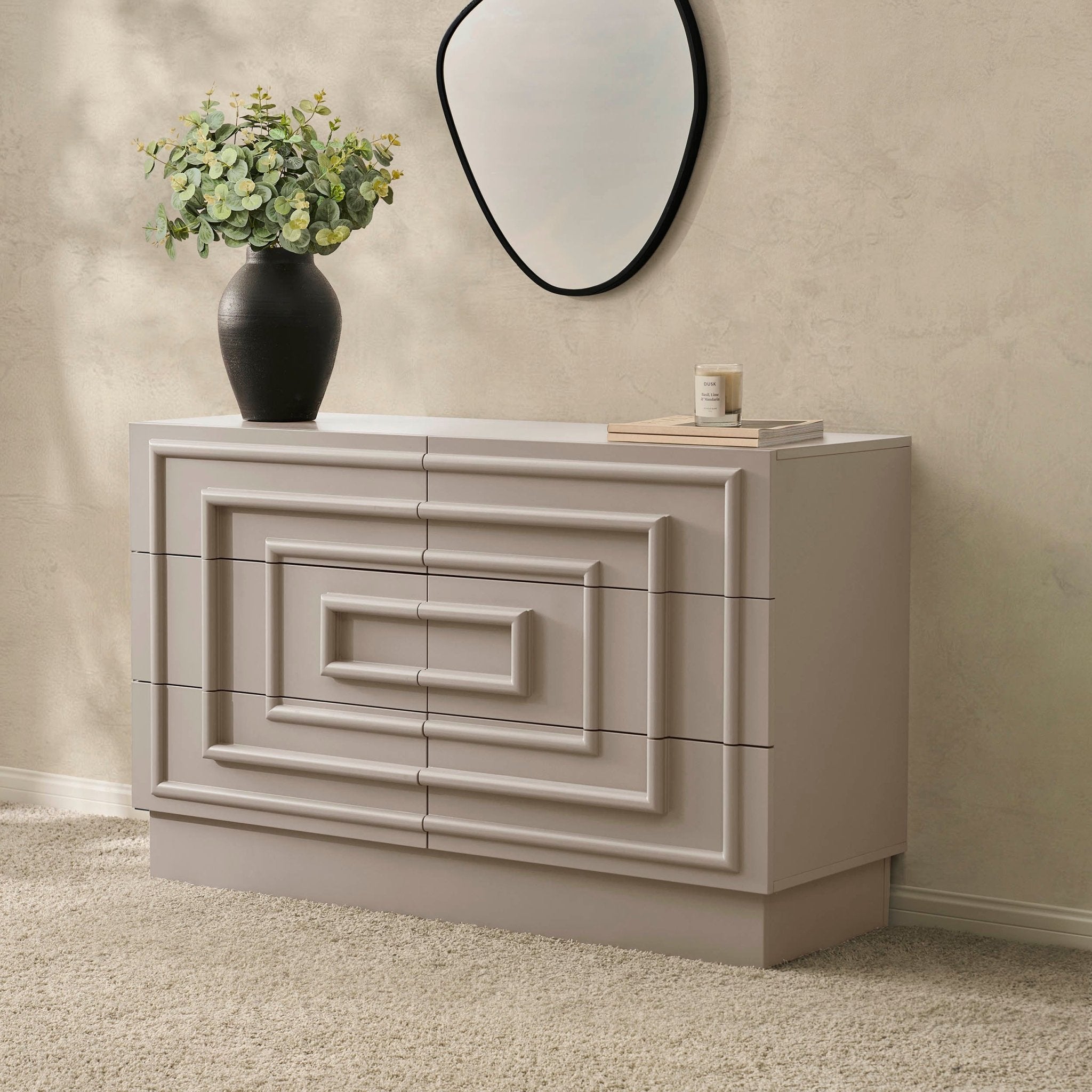 Dusklia - Harlow 6 Drawer Chest - Taupe
