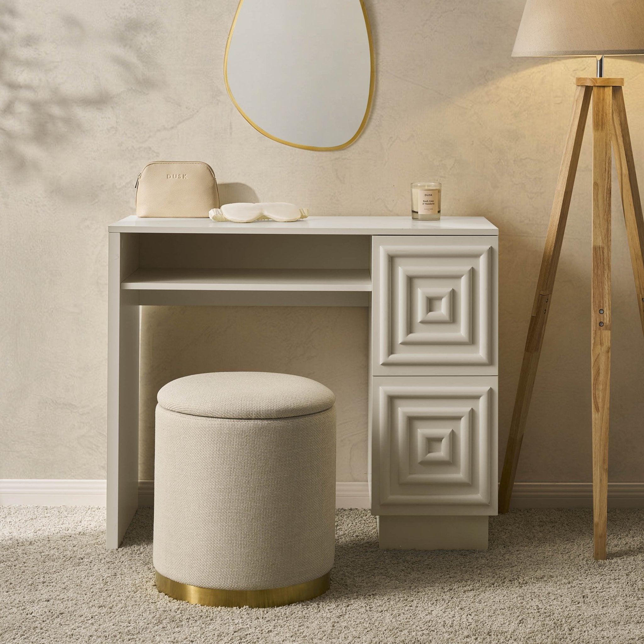 Dusklia - Harlow Dressing Table - Cream
