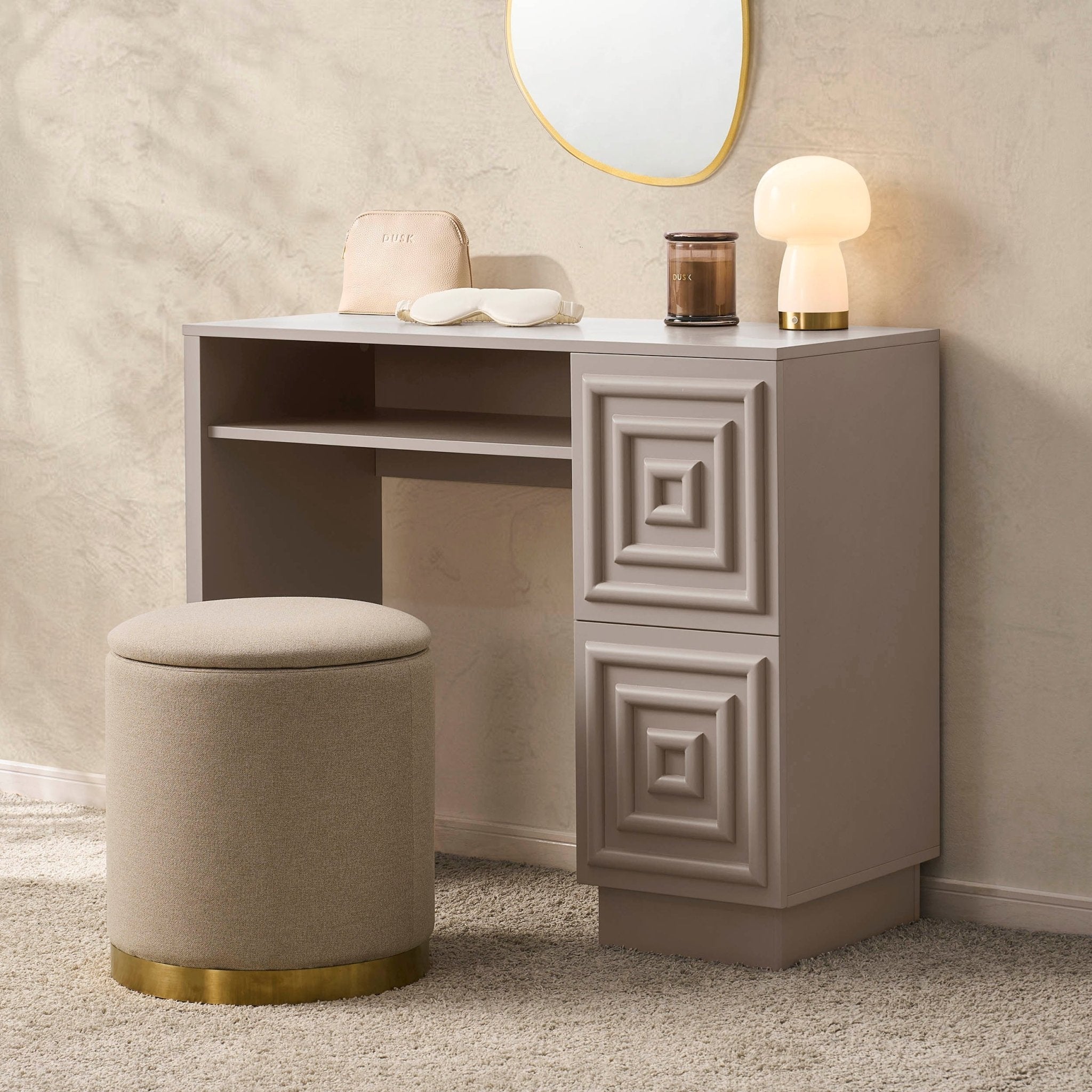 Dusklia - Harlow Dressing Table - Taupe