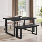 Dusklia - Harper 4-6 Seater Dining Table - Black