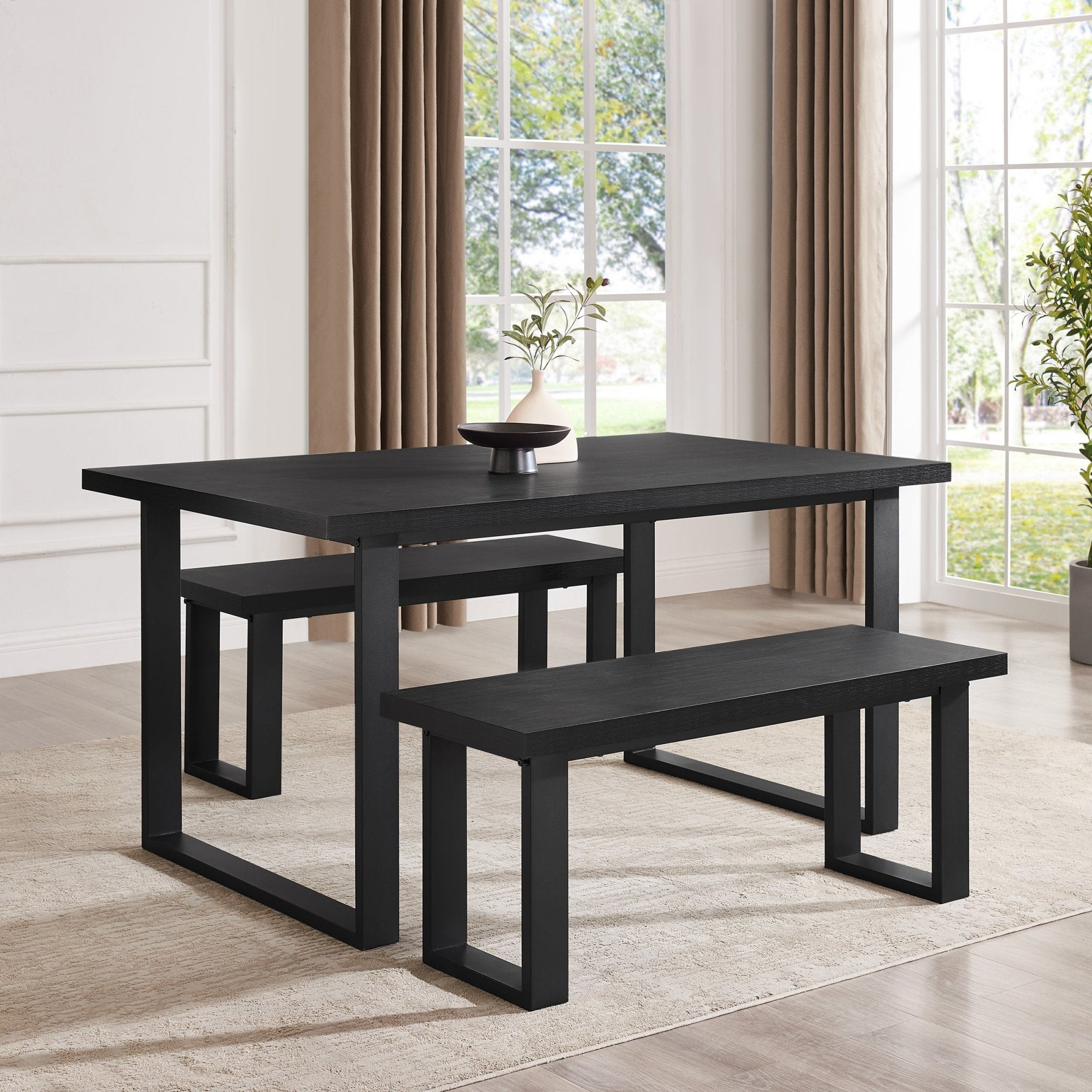 Dusklia - Harper 4-6 Seater Dining Table - Black