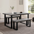 Dusklia - Harper 4-6 Seater Dining Table - Stone/Black