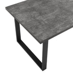 Dusklia - Harper 4-6 Seater Dining Table - Stone/Black
