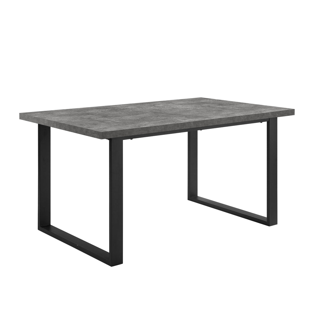 Dusklia - Harper 4-6 Seater Dining Table - Stone/Black