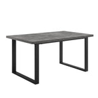 Dusklia - Harper 4-6 Seater Dining Table - Stone/Black