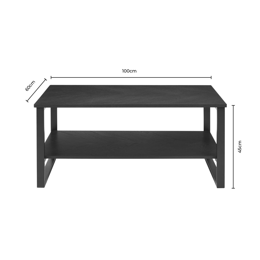 Dusklia - Harper Coffee Table - Natural/Black