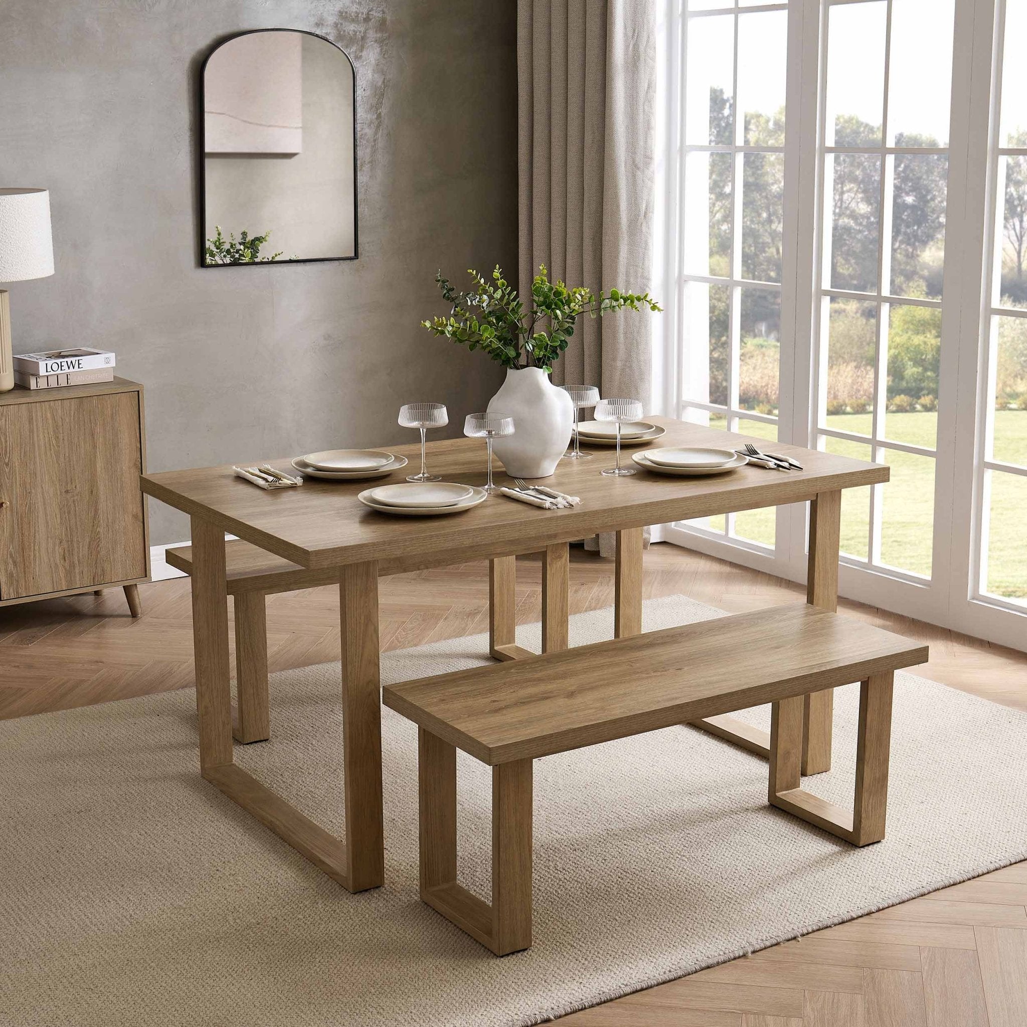 Dusklia - Harper Dining Bench - Light Wood