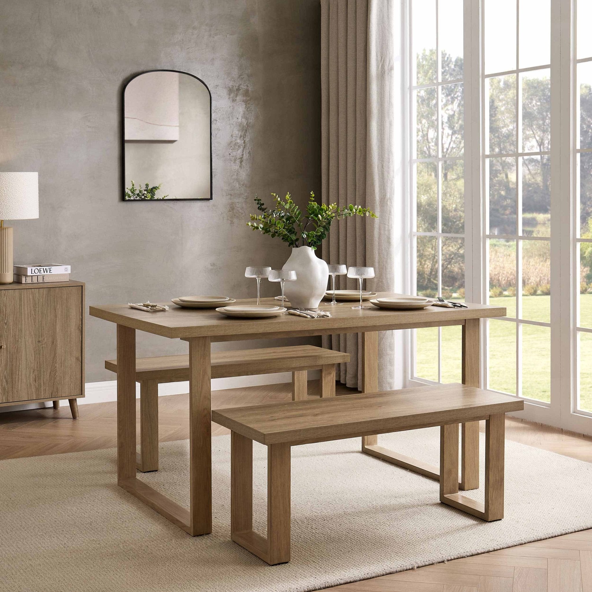 Dusklia - Harper Dining Bench - Light Wood