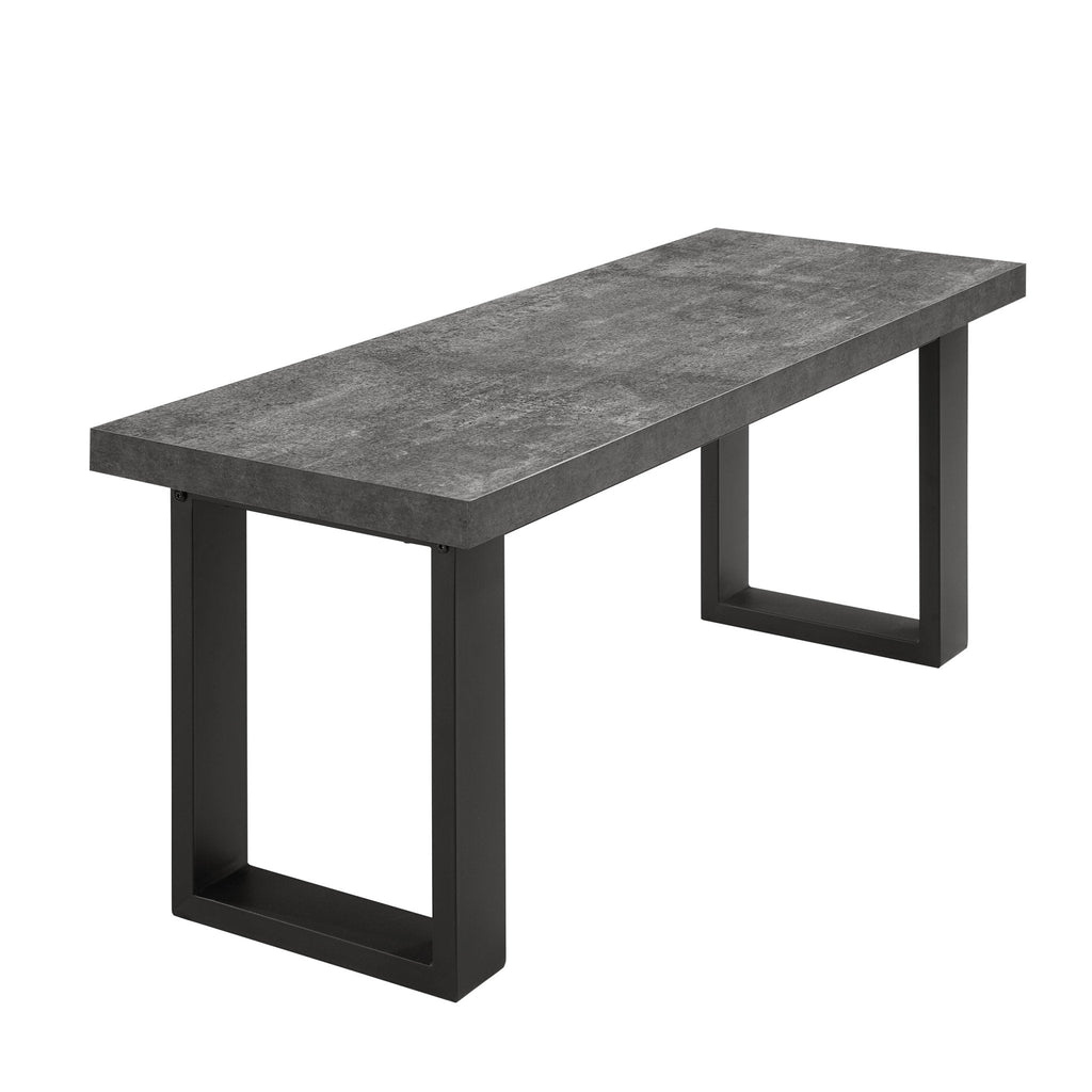Dusklia - Harper Dining Bench - Stone/Black