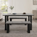 Dusklia - Harper Dining Bench - Stone/Black