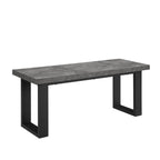 Dusklia - Harper Dining Bench - Stone/Black