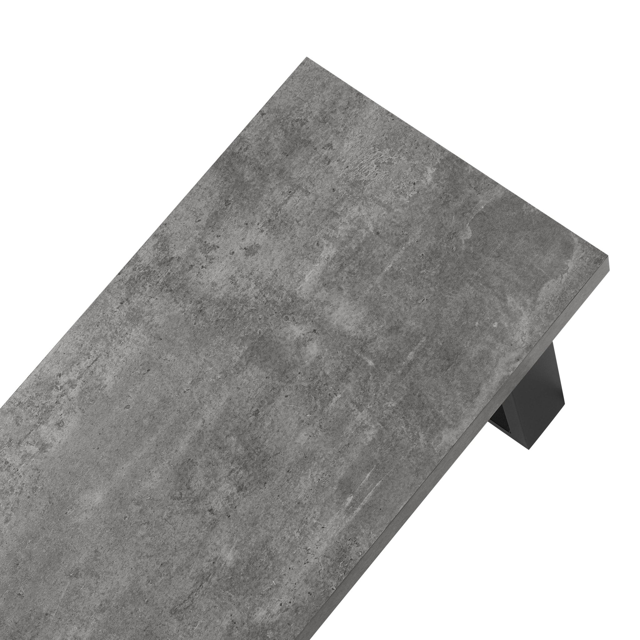 Dusklia - Harper Dining Bench - Stone/Black