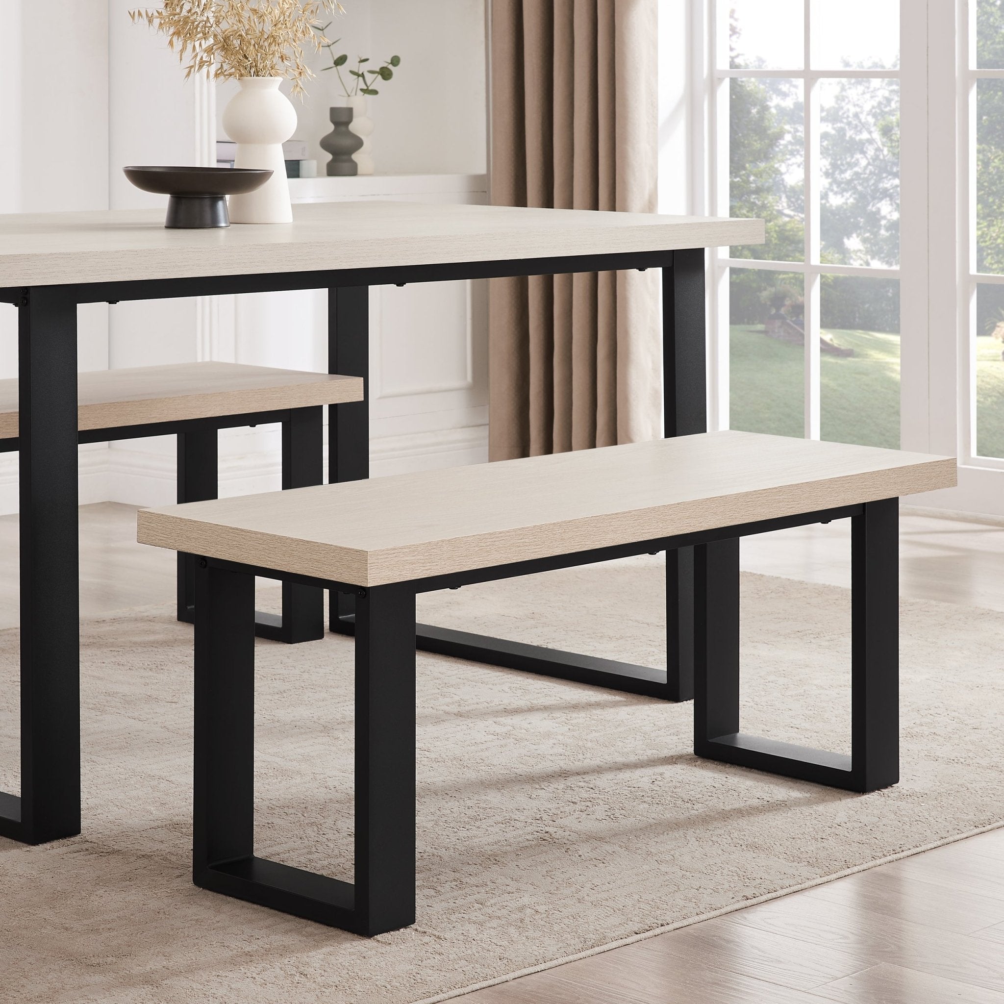 Dusklia - Harper Dining Bench - Wood/Black