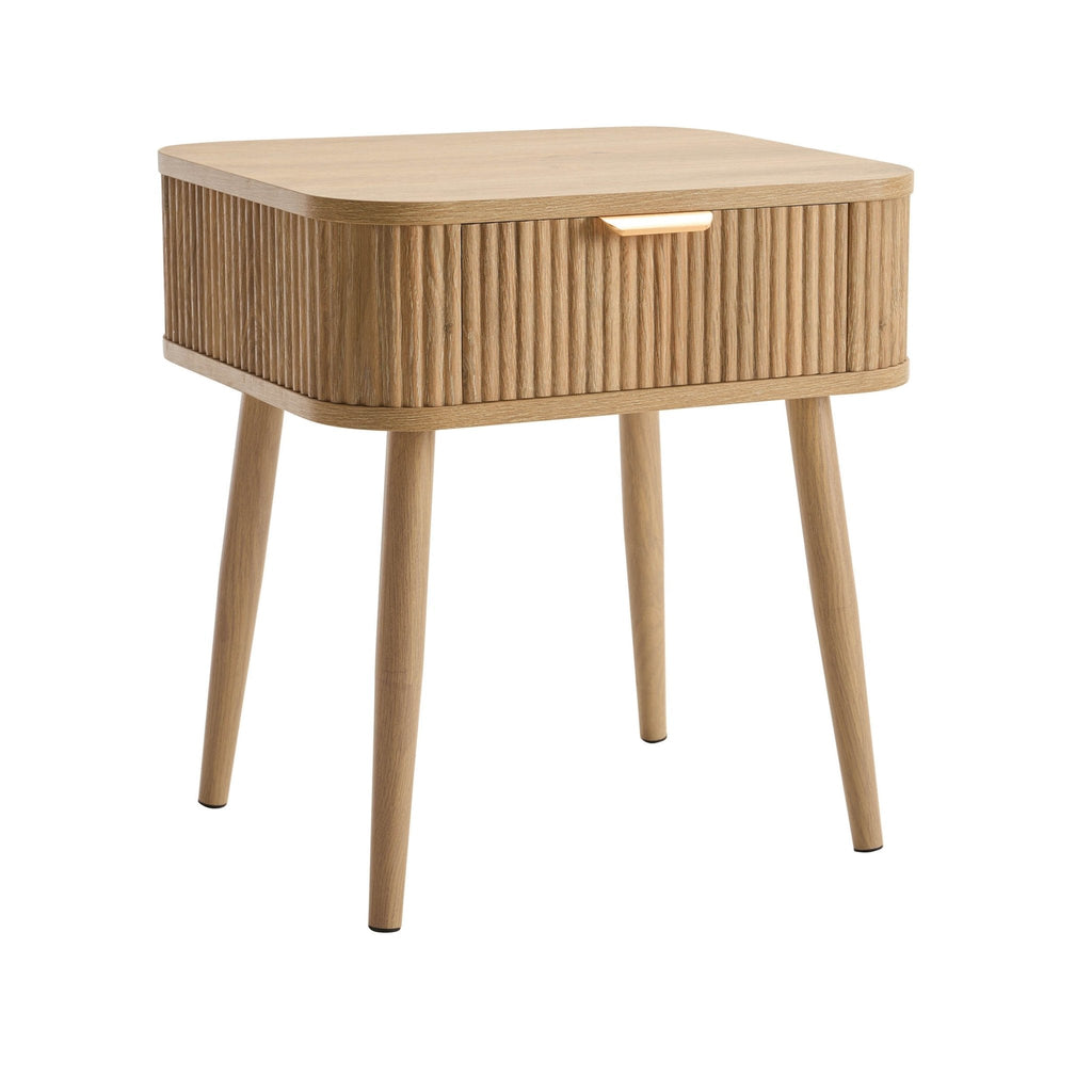 Dusklia - Hattie 1 Drawer Nightstand - Light Wood