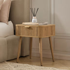 Dusklia - Hattie 1 Drawer Nightstand - Light Wood