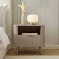 Dusklia - Hattie 1 Drawer Bedside with Shelf - Taupe
