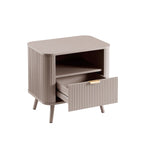Dusklia - Hattie 1 Drawer Bedside with Shelf - Taupe