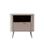 Dusklia - Hattie 1 Drawer Bedside with Shelf - Taupe