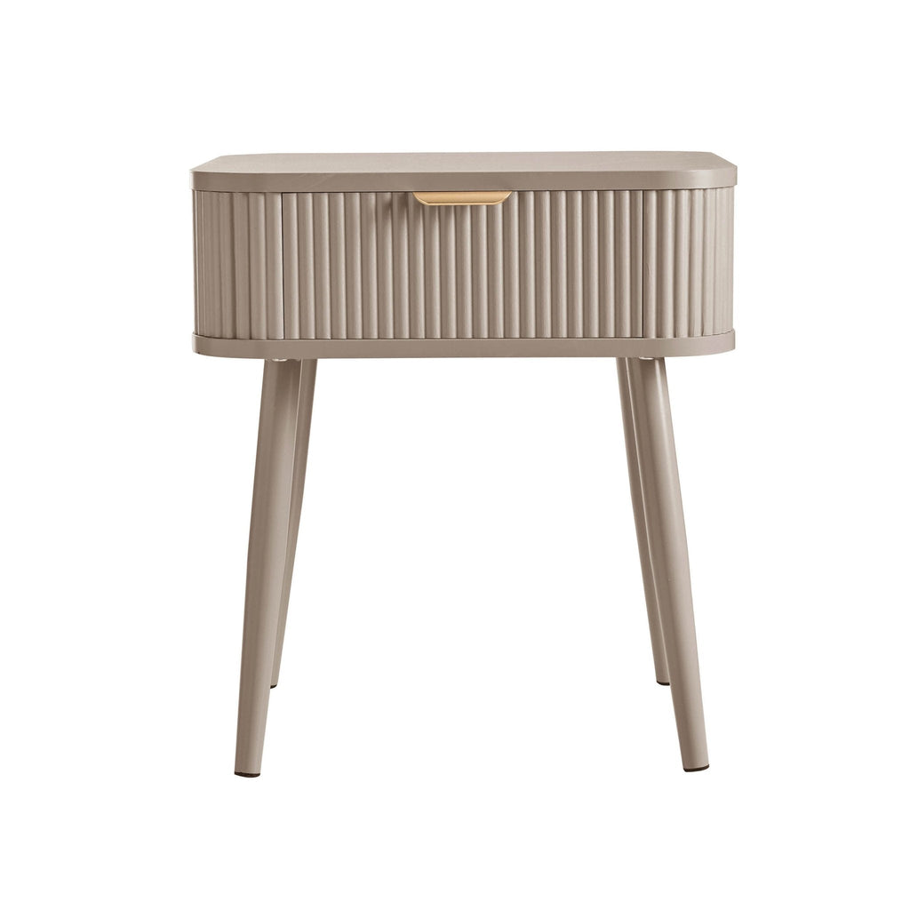 Dusklia - Hattie 1 Drawer Nightstand - Taupe