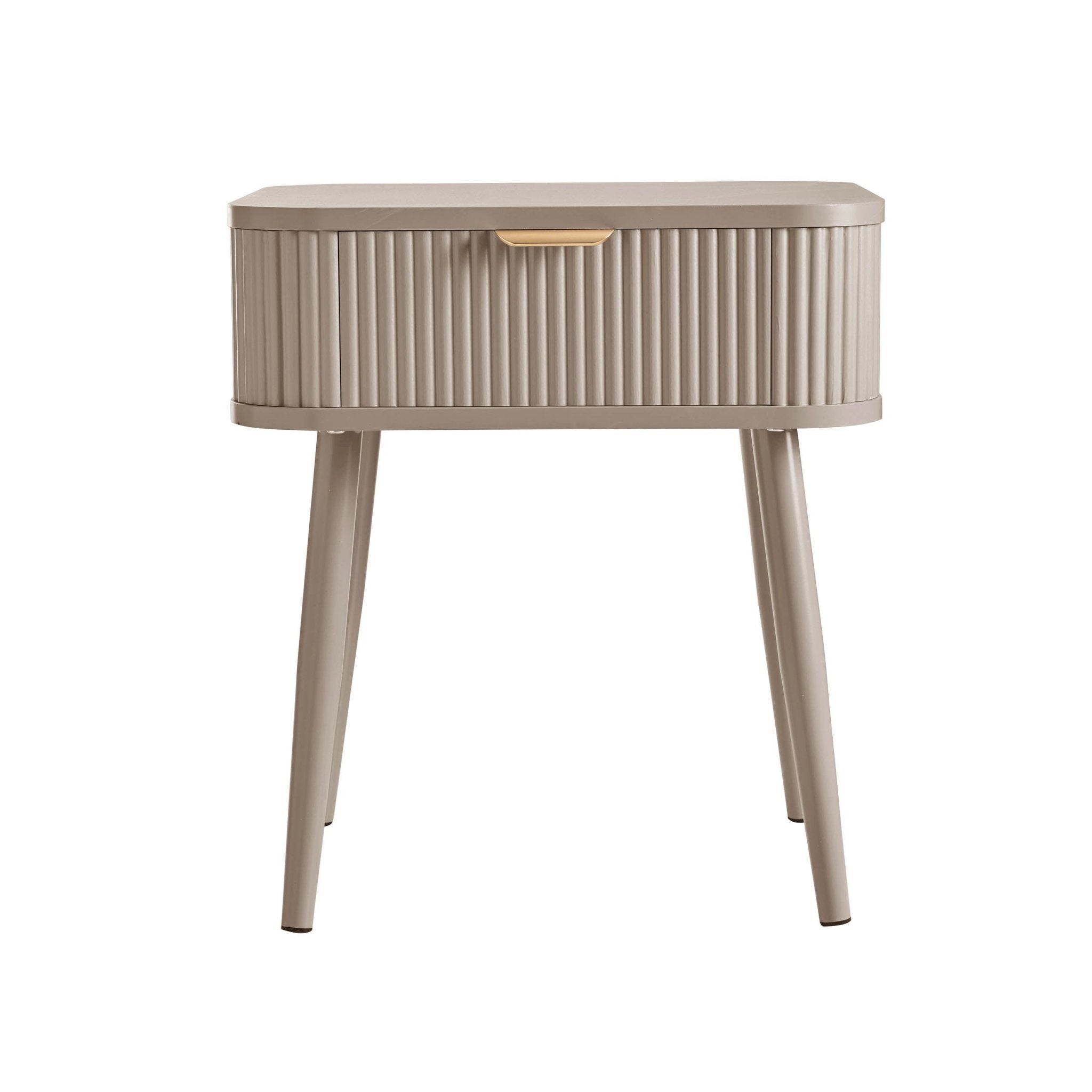 Dusklia - Hattie 1 Drawer Nightstand - Taupe