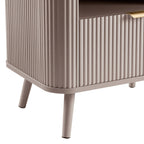 Dusklia - Hattie 1 Drawer Bedside with Shelf - Taupe