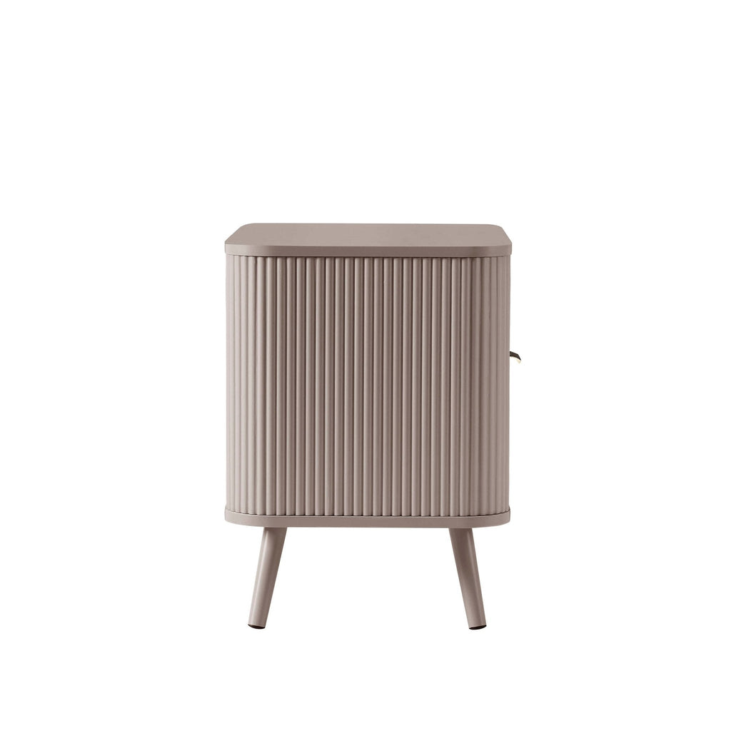 Dusklia - Hattie 1 Drawer Bedside with Shelf - Taupe