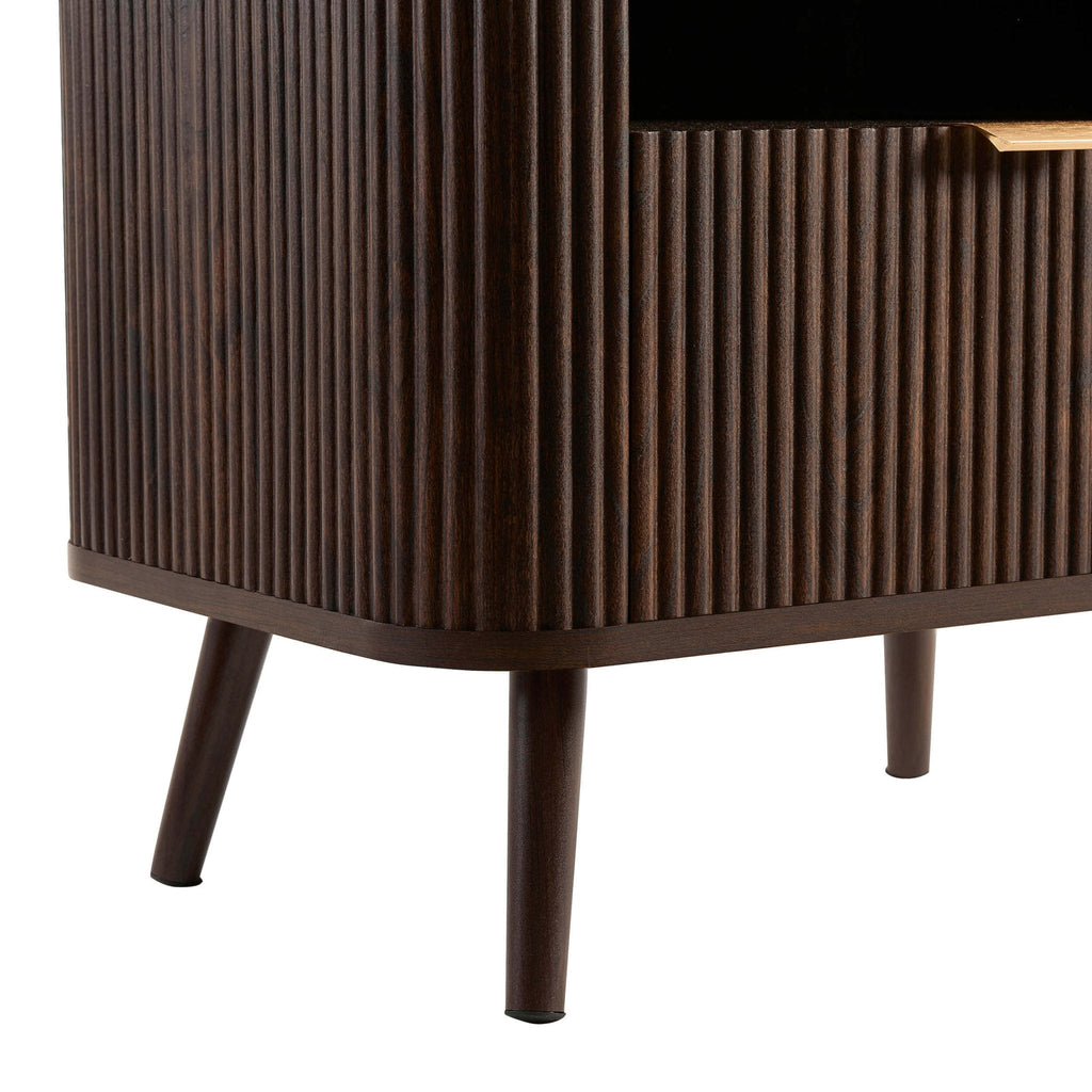Dusklia - Hattie 1 Drawer Bedside with Shelf - Walnut