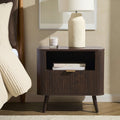 Dusklia - Hattie 1 Drawer Bedside with Shelf - Walnut