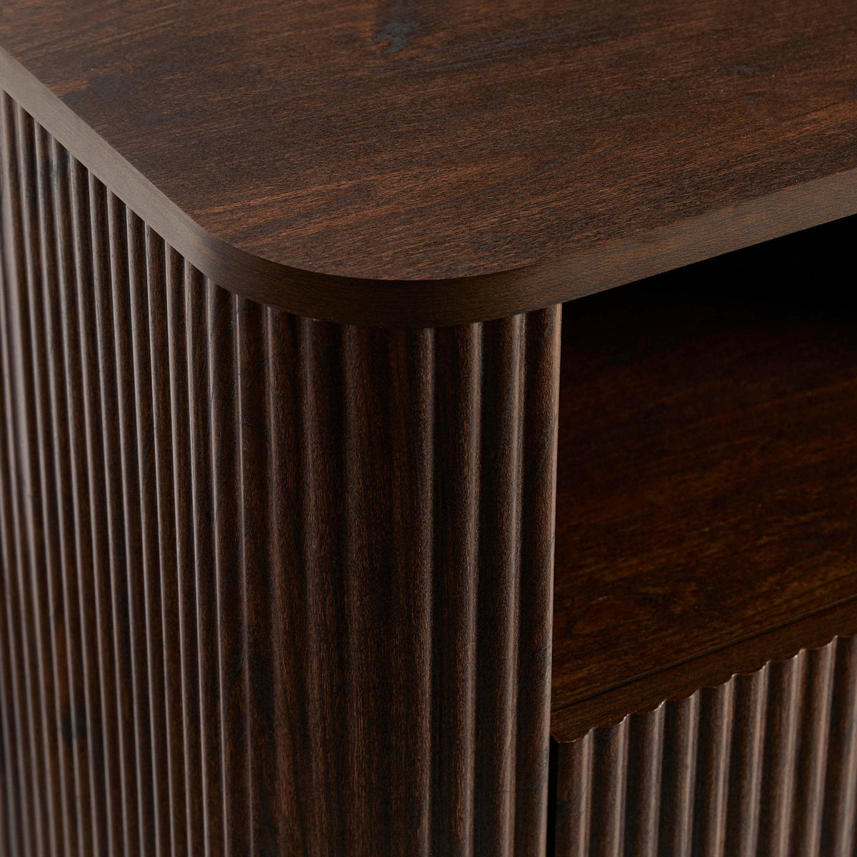 Dusklia - Hattie 1 Drawer Bedside with Shelf - Walnut