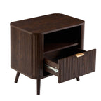 Dusklia - Hattie 1 Drawer Bedside with Shelf - Walnut
