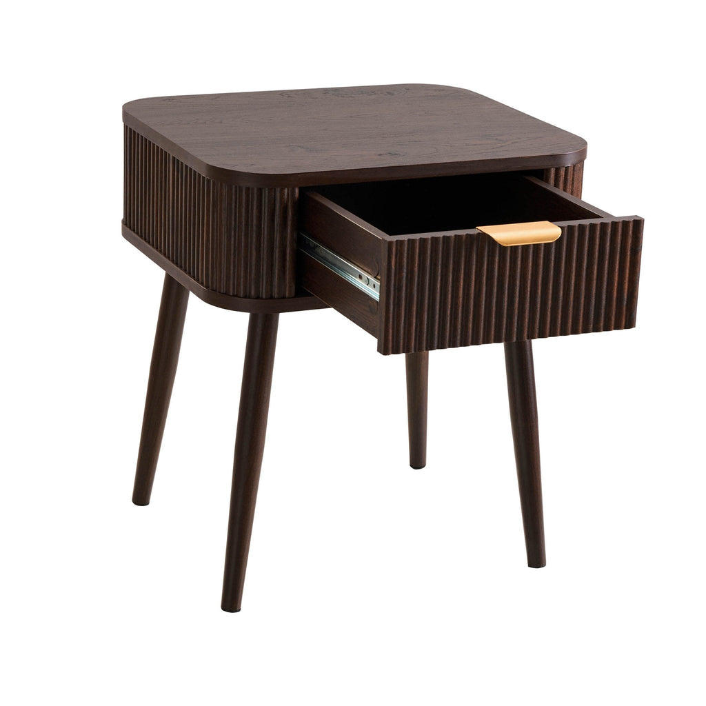 Dusklia - Hattie 1 Drawer Nightstand - Walnut